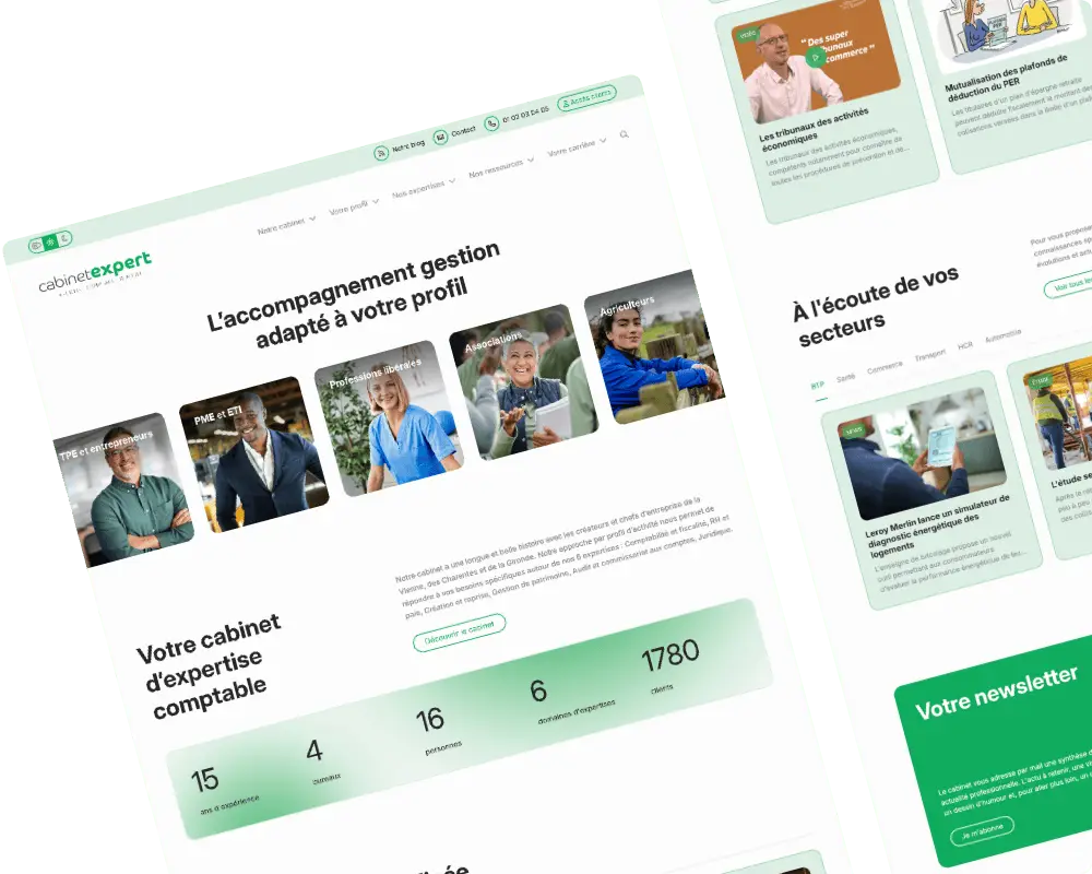 Site internet profils pour expert-comptable