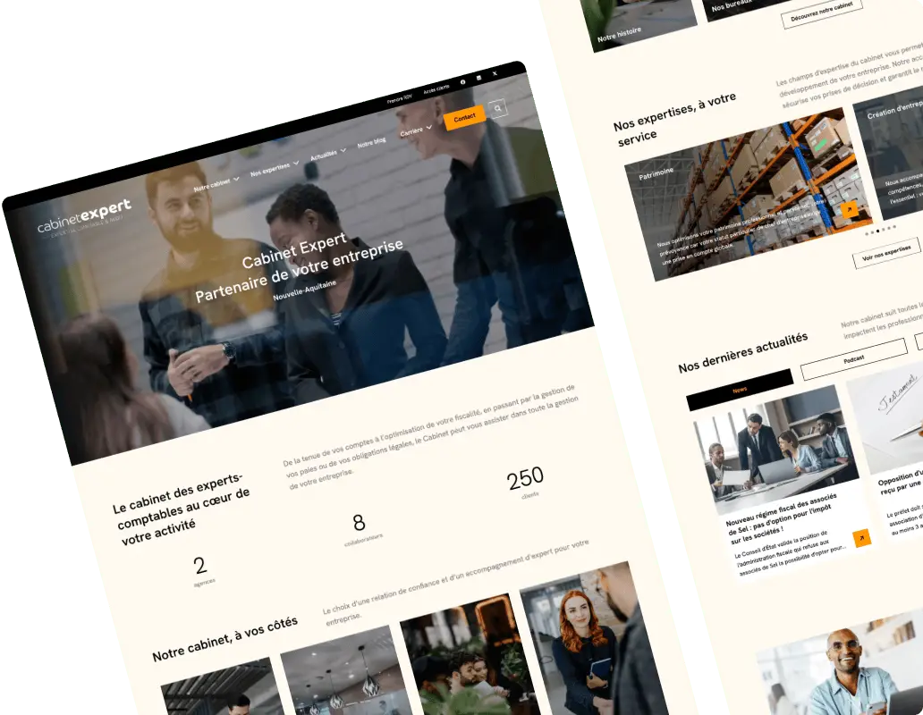 Site internet style pour expert-comptable