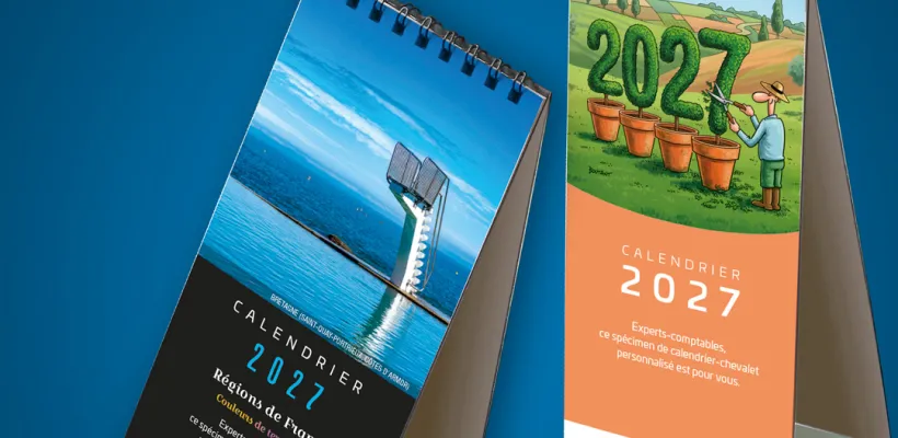 Calendrier chevalet pour cabinet comptable