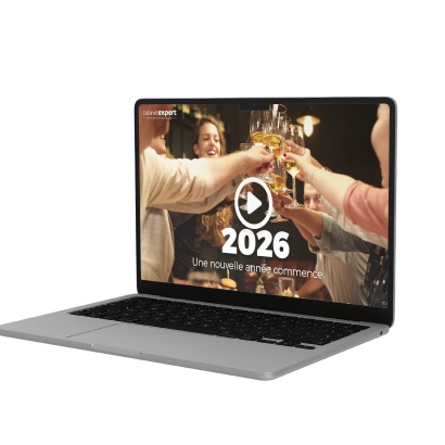 Carte de voeux électronique pour cabinet comptable : Modèle Ambiance 2026