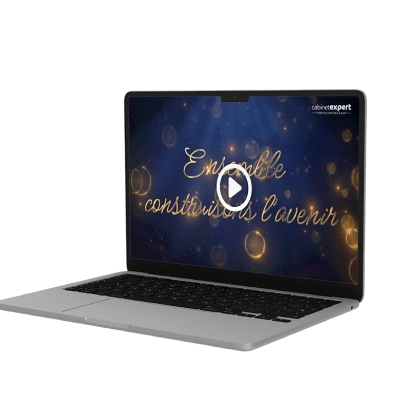 Carte de voeux électronique pour cabinet comptable : Modèle Étincelante 2026