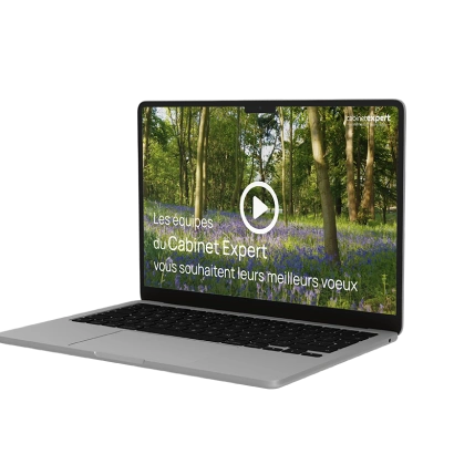 Carte de voeux électronique pour cabinet comptable : Modèle Saison 2026